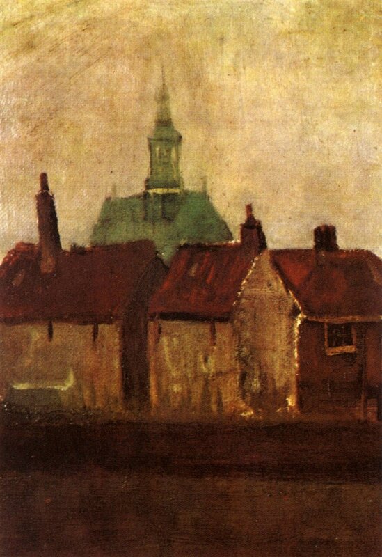 Village with church spire