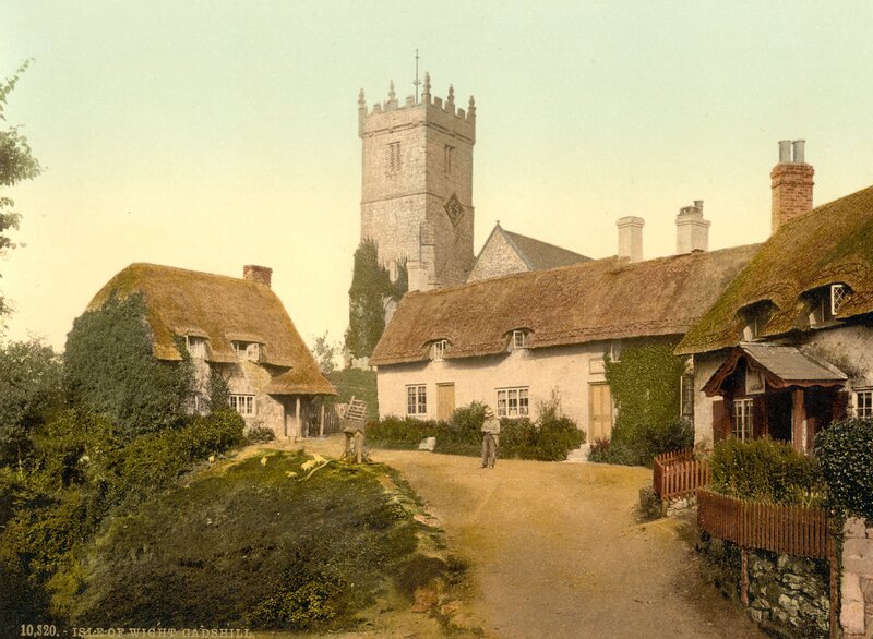 Village with Church Tower — Green