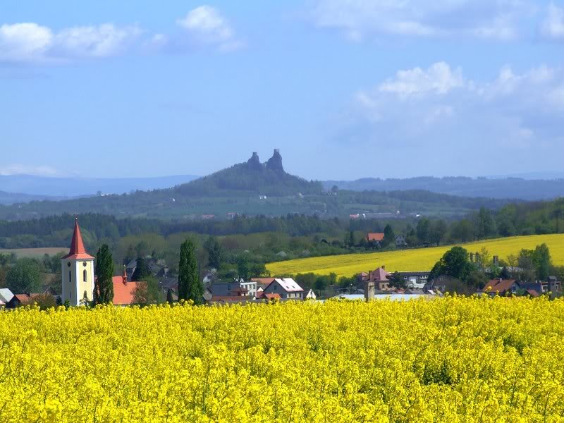 Village with Church — Yellow