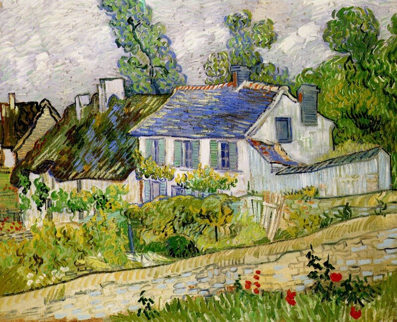Village with Houses and Trees