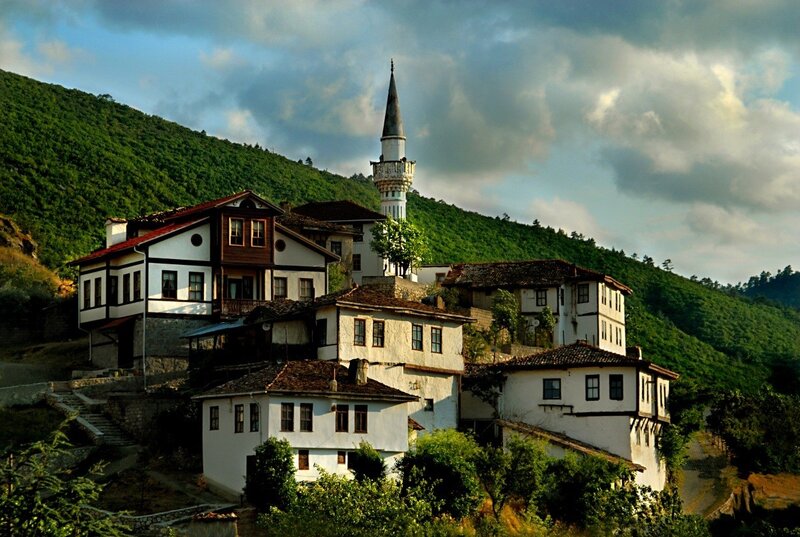 Village with Mosque — Green