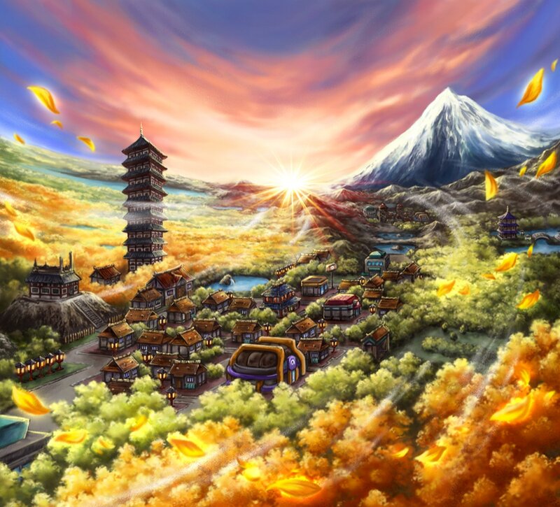 Village with Pagoda