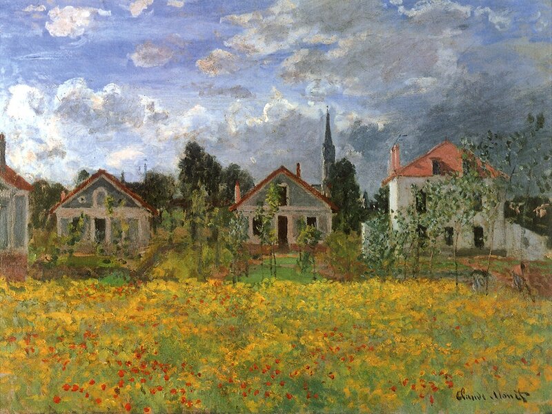 Village with Poppy Field