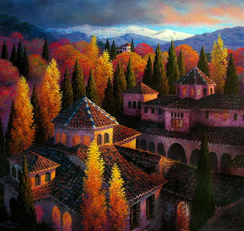 Village with Red Roofs — Dramatic