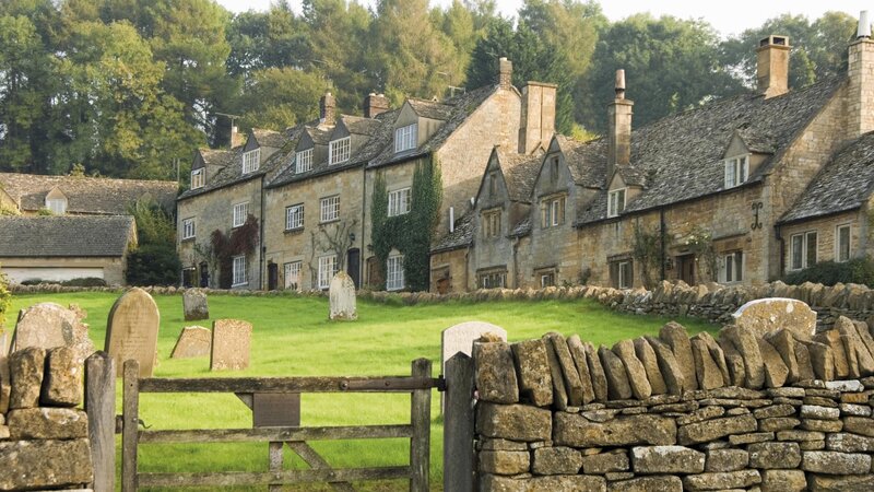 village with stone houses