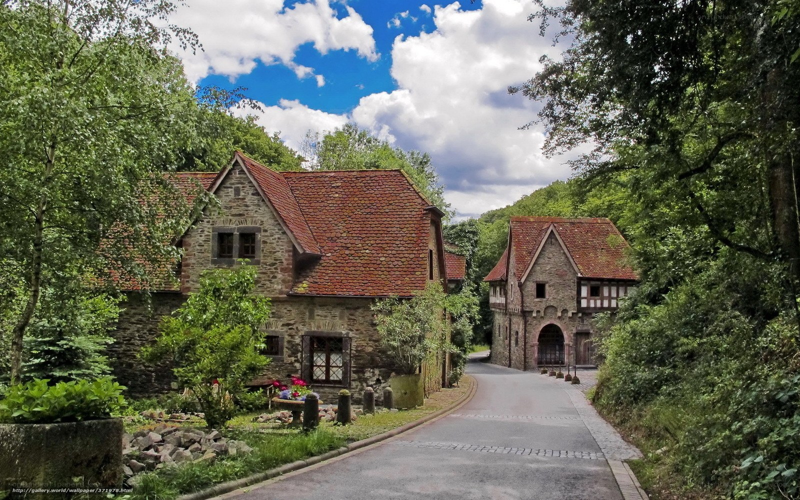 village with stone houses