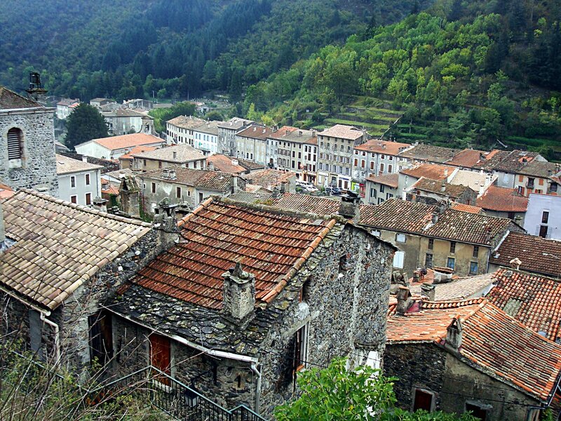 Village with Tiled Roofs — Brown