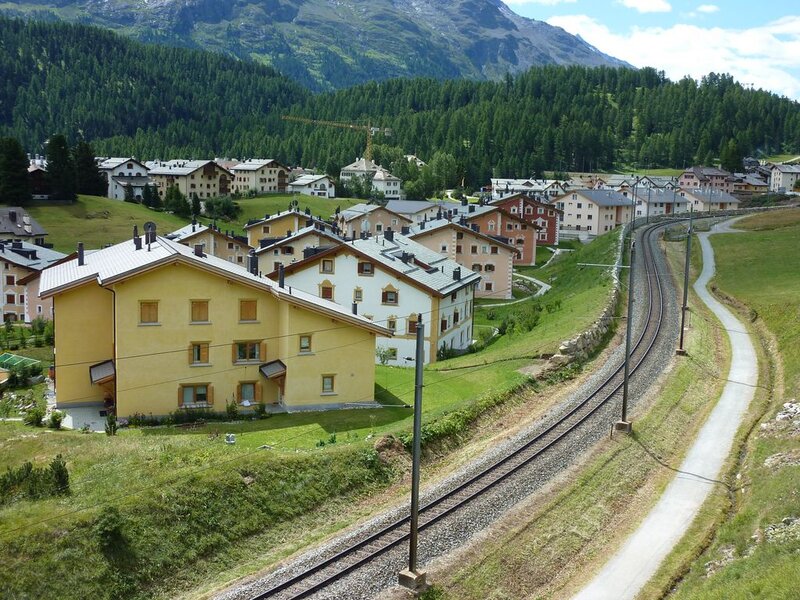 Village with Train Tracks