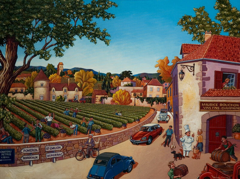 Village with Vineyard