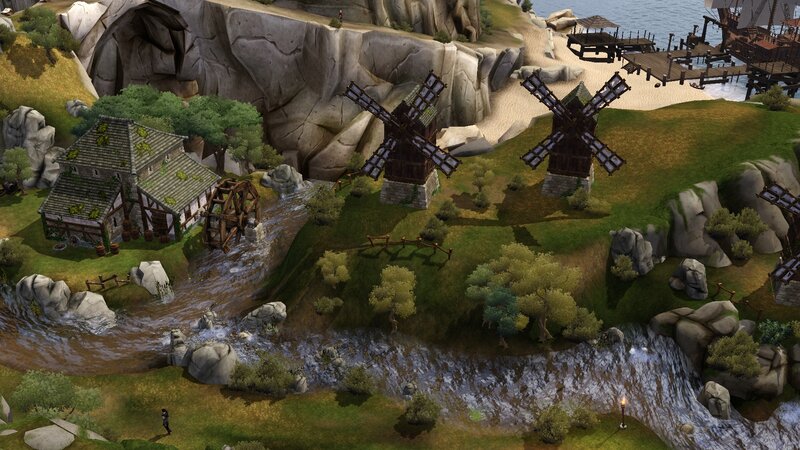 Village with Windmills