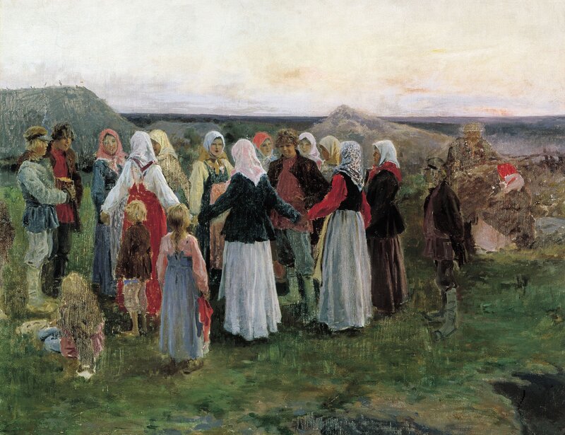 Villagers Dancing in Circle
