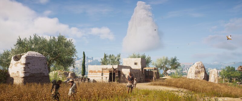 Villagers in a Field