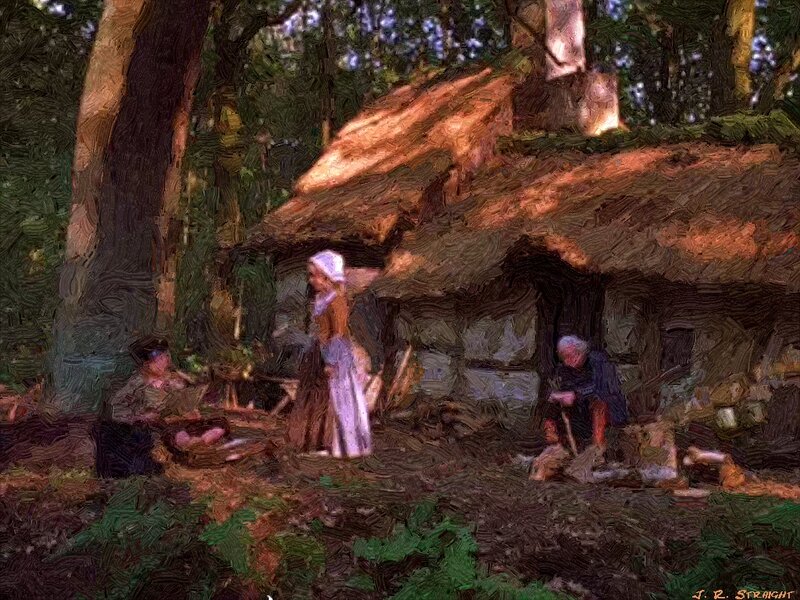 Villagers in Forest — Brown
