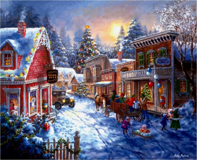 Villagers in Winter Town