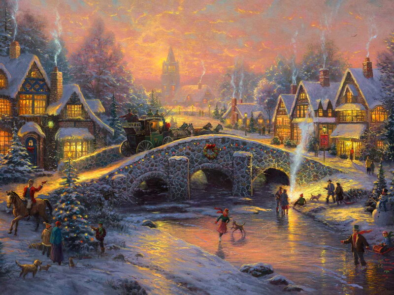Villagers in Winter Village — Gold