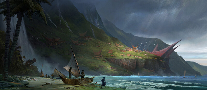 Villagers on a Beach