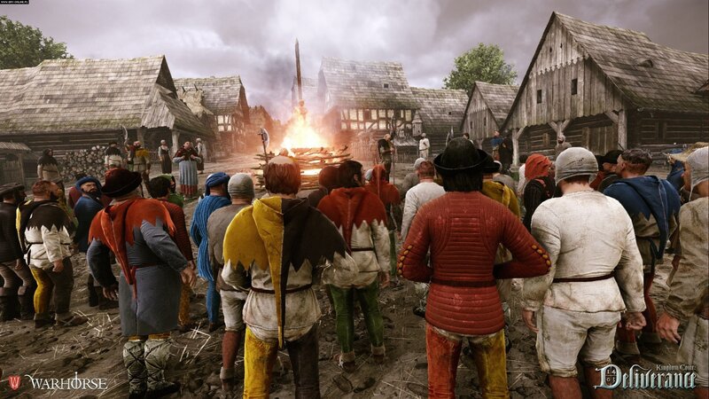 Villagers Watching a Burning Pyre