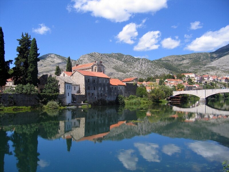 Villages along a river in Croatia