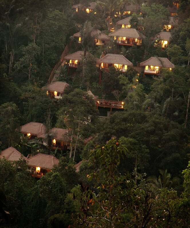 Villages in a tropical forest