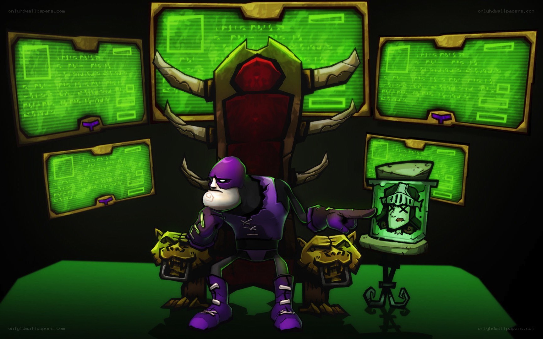 villain in a high-tech lair