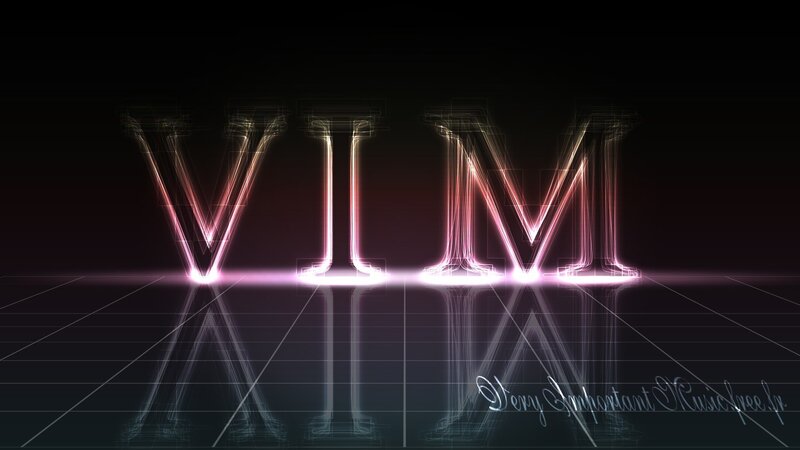 VIM neon text on grid