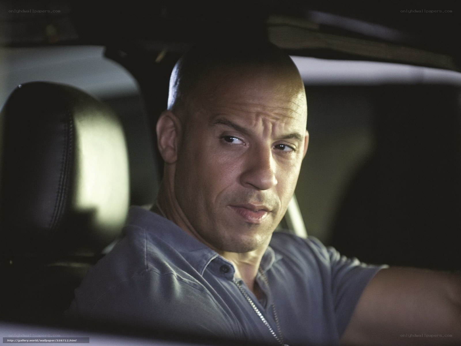 Vin Diesel in a car