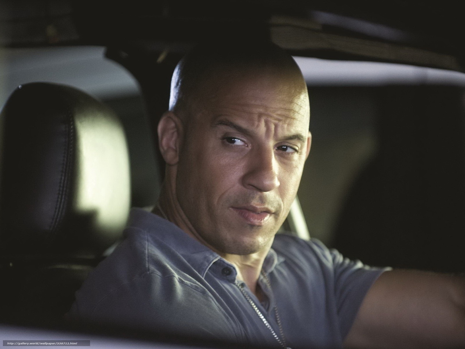 Vin Diesel in a car
