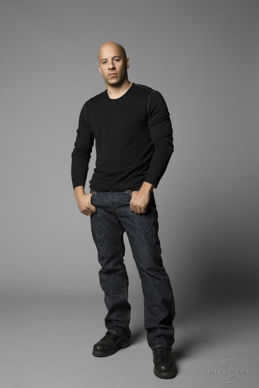 Vin Diesel in black shirt