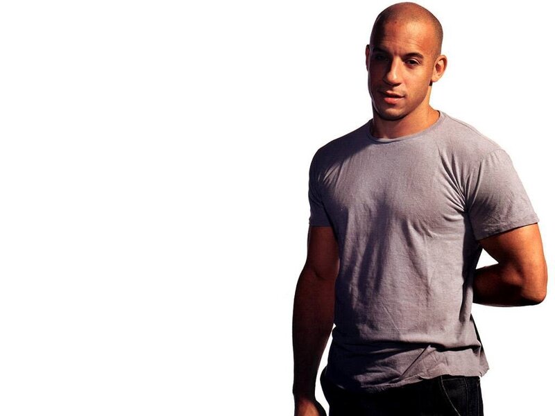 Vin Diesel in gray t-shirt
