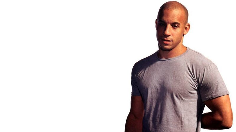 Vin Diesel in gray t-shirt