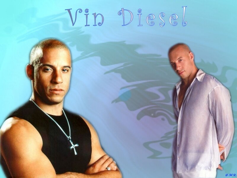 Vin Diesel in Two Poses — Blue
