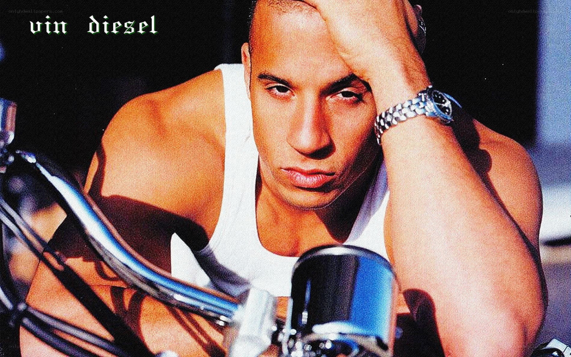Vin Diesel on a motorcycle