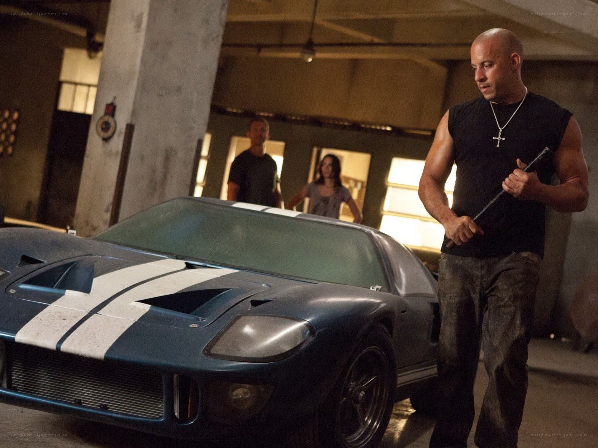 Vin Diesel with a car