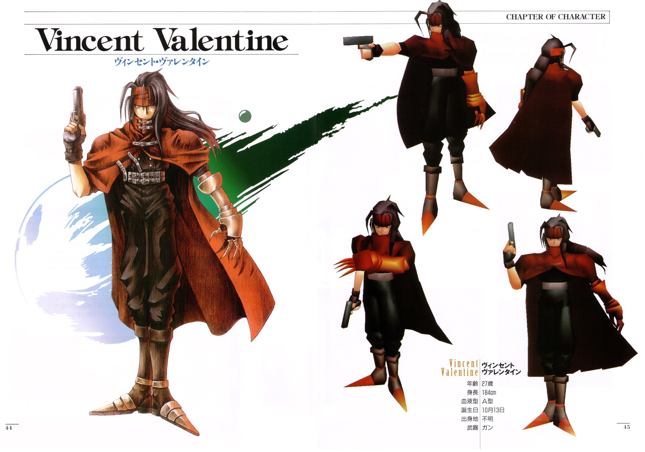 Vincent Valentine character sheet