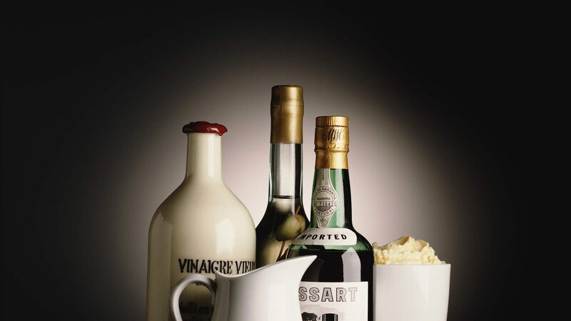 vinegar and spirits display