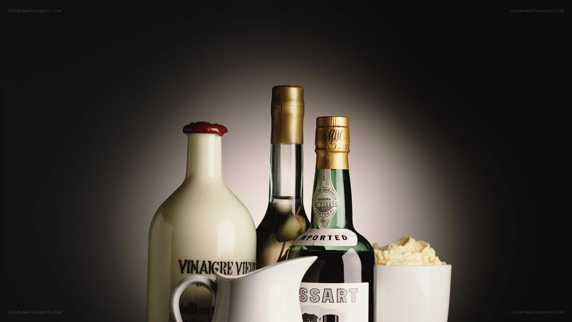 vinegar and spirits display