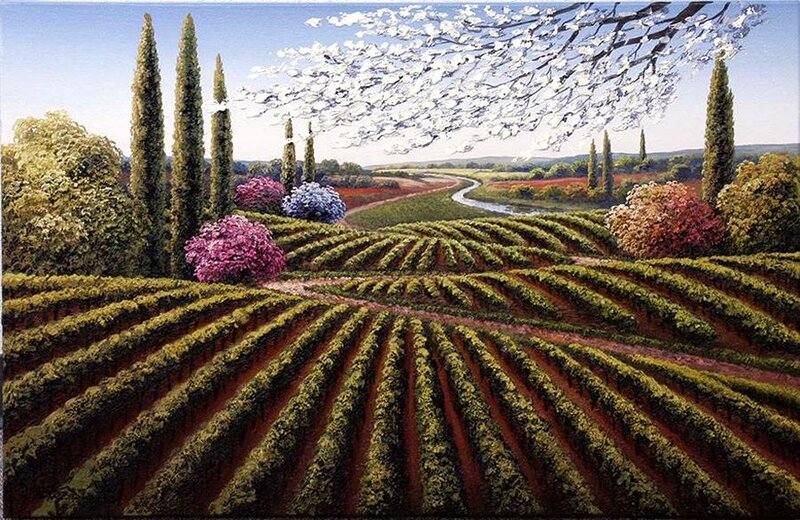 Vineyard Landscape — Green