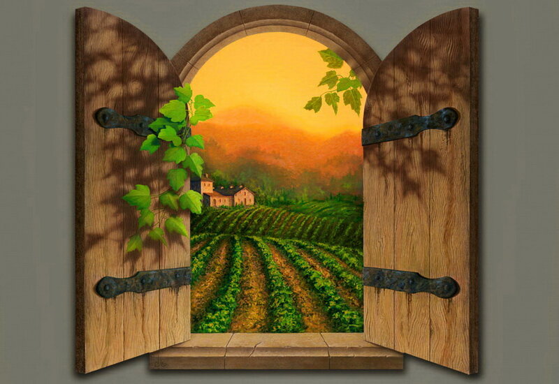 Vineyard Landscape View
