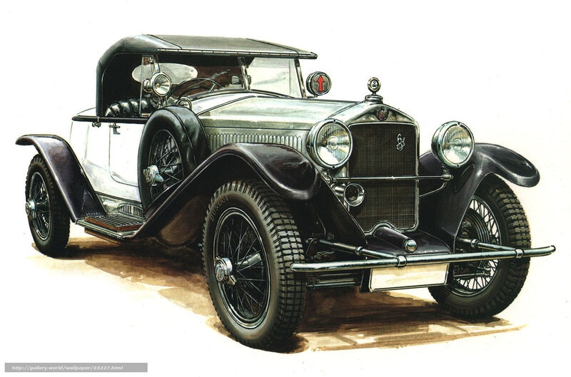 Vintage 1930s convertible car