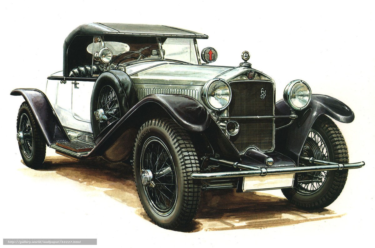 Vintage 1930s convertible car