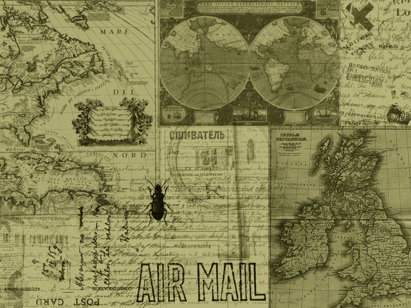Vintage air mail collage