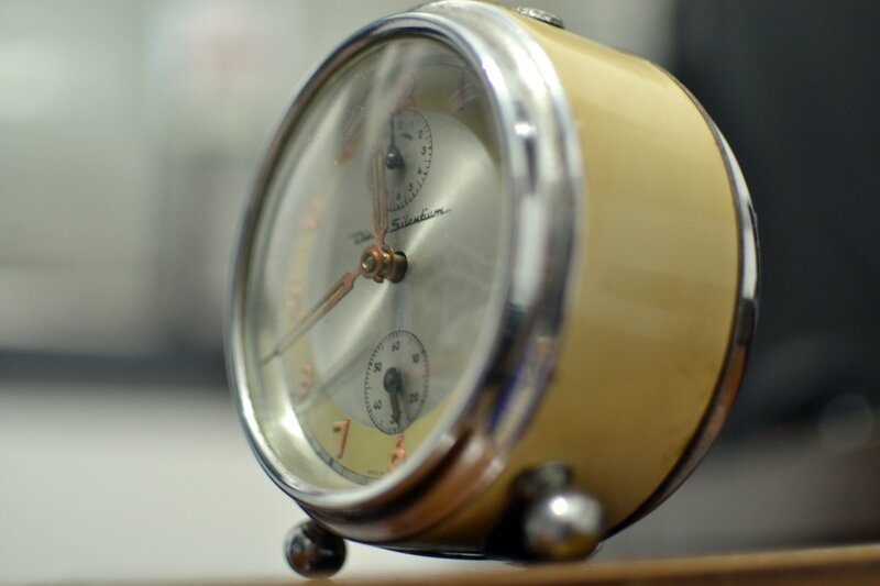 Vintage Alarm Clock — Beige