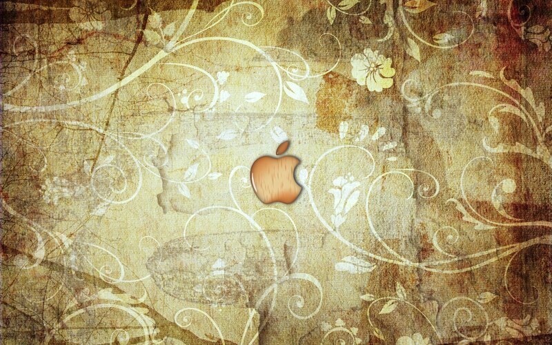 vintage apple logo wallpaper