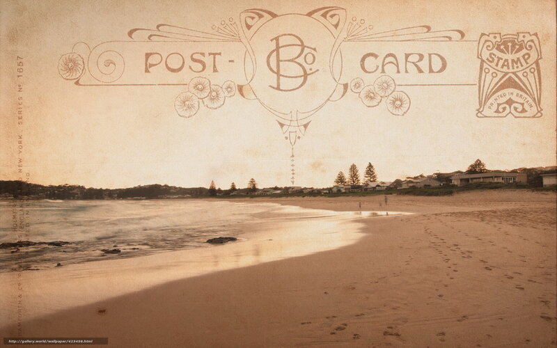 Vintage beach postcard