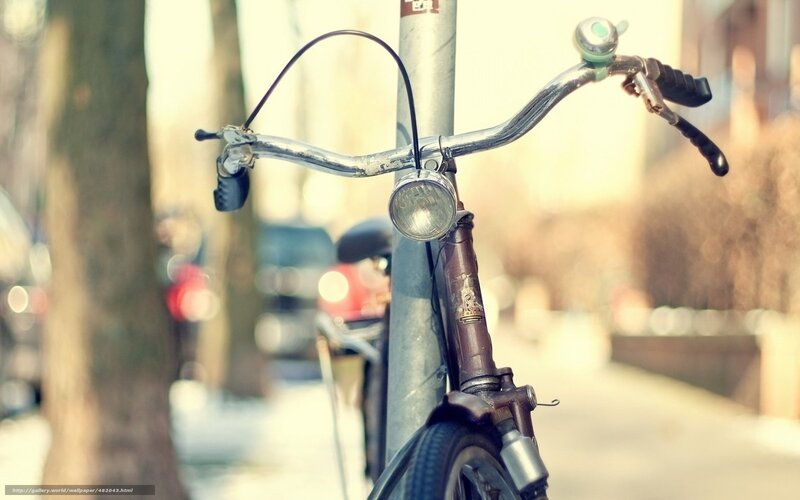 vintage bicycle on a city street