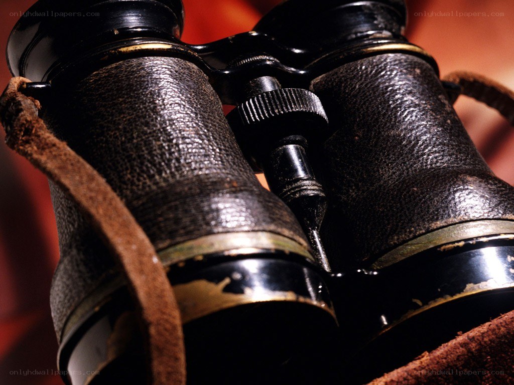vintage binoculars close-up