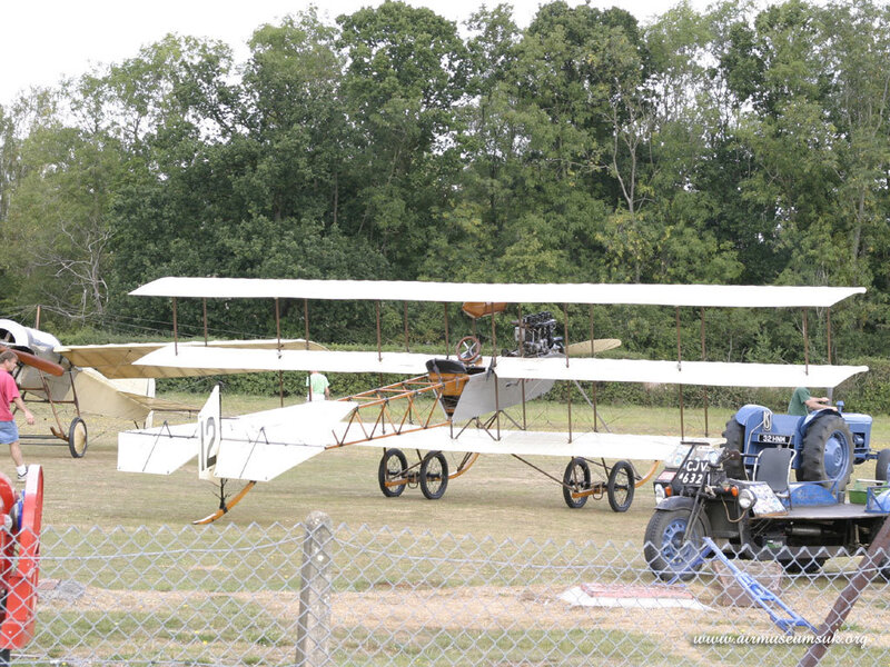 Vintage biplane at airfield