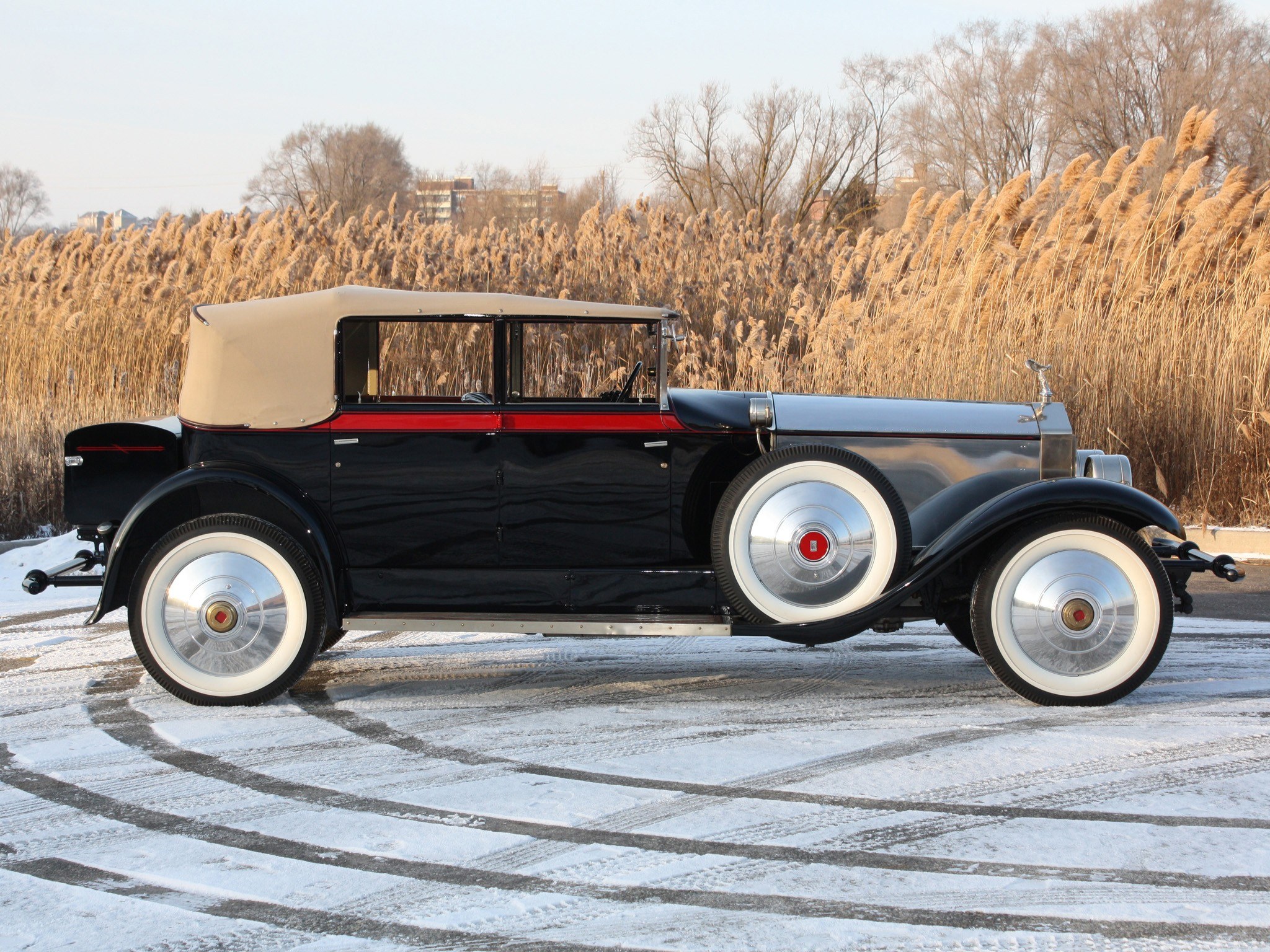 vintage black convertible car