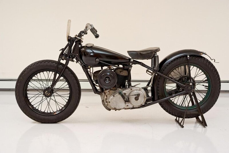 Vintage Black Motorcycle