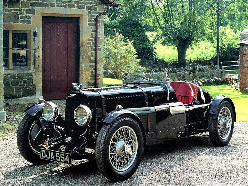 vintage black sports car